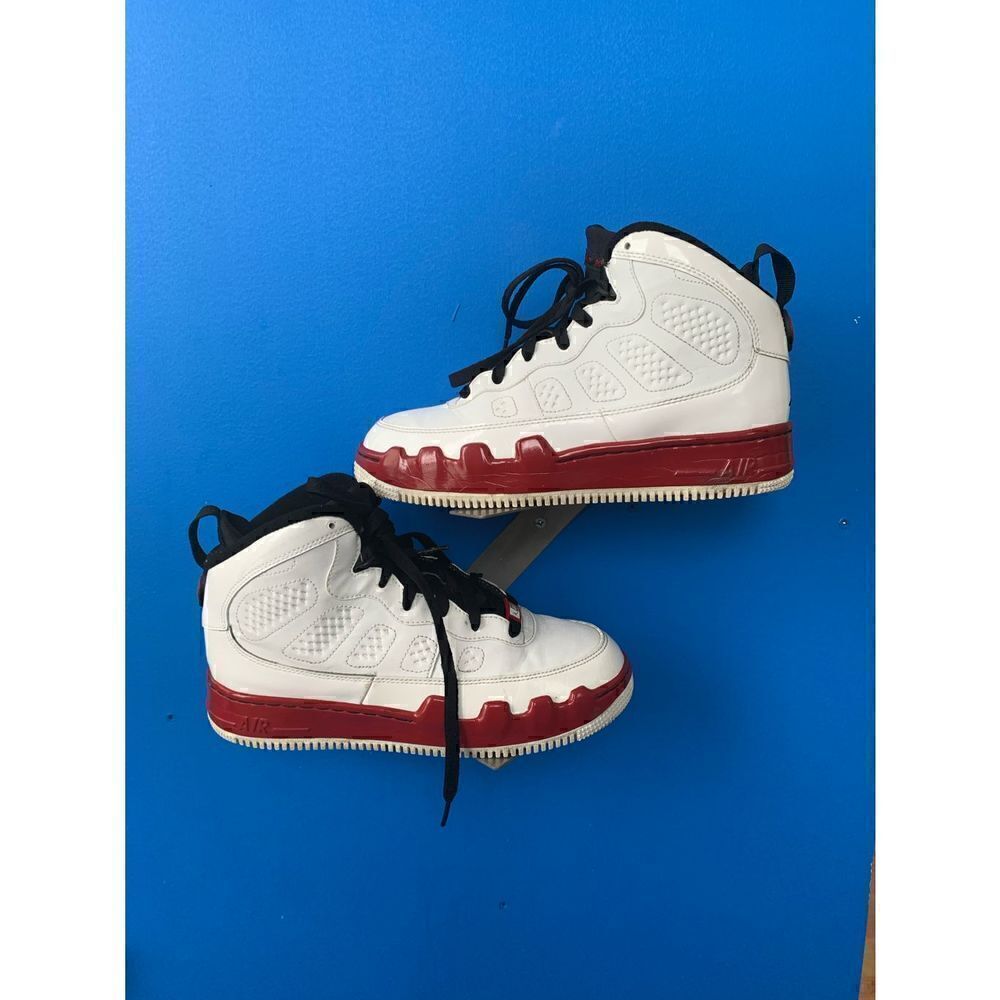 Nike Jordan AJF 9 Retro Force (352738-102) GS 7Y Basketball White Red Shoes